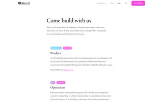 Biscuit homepage website preview