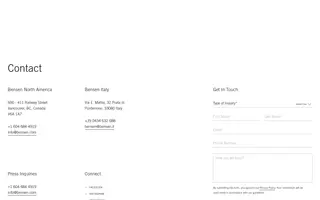 Bensen homepage website preview