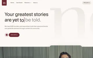 Notus homepage website preview