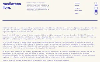 Mediateca Libre homepage website preview