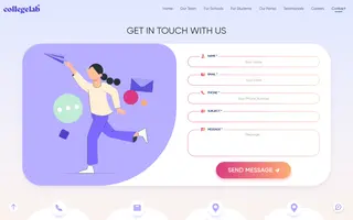 Collegelab homepage website preview
