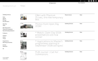 Sandberg Instituut homepage website preview