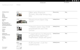 Sandberg Instituut homepage website preview