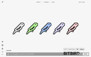 Bitbird homepage website preview