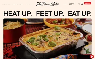 The Dinner Ladies homepage website preview