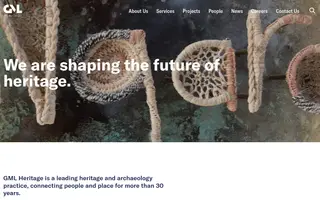 GML Heritage homepage website preview