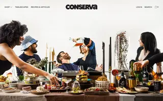Conserva homepage website preview