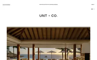 UNT + CO. homepage website preview