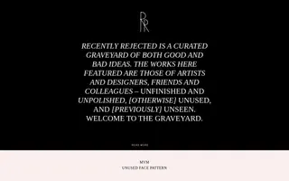 Recently Rejected homepage website preview