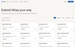 Athas homepage website preview