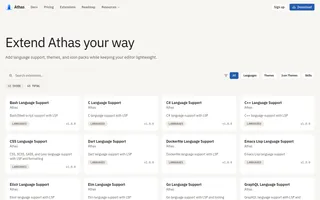 Athas homepage website preview