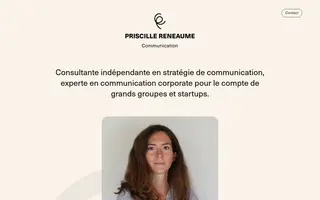 Priscille Reneaume homepage website preview