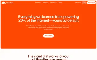 Cloudflare Workers Platform homepage website preview