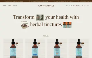 Plants to the Rescue homepage website preview