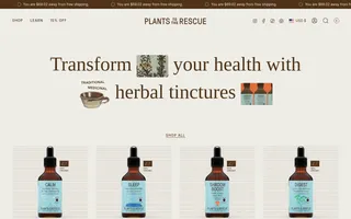 Plants to the Rescue homepage website preview