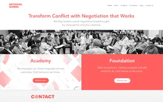 Rational Games homepage website preview