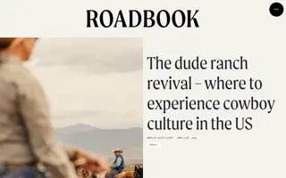 Roadbook homepage website preview