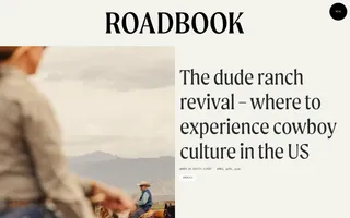 Roadbook homepage website preview