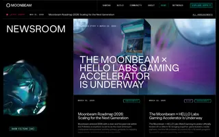 Moonbeam homepage website preview