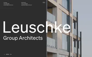 Leuschke Group Architects homepage website preview