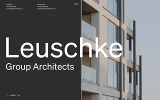 Leuschke Group Architects homepage website preview