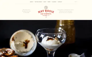 Hay Rosie homepage website preview