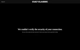 Cult Classic homepage website preview