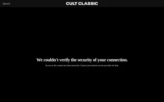 Cult Classic homepage website preview