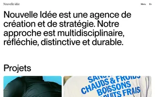 Nouvelle Idée homepage website preview