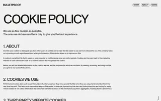 Bulletproof homepage website preview