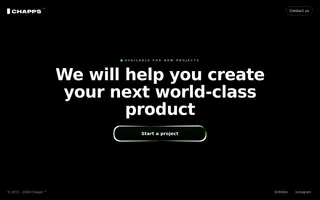 Chapps homepage website preview
