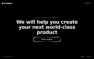 Chapps homepage website preview