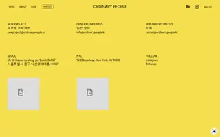 Ordinary People homepage website preview