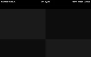 Raphael Malcuit homepage website preview