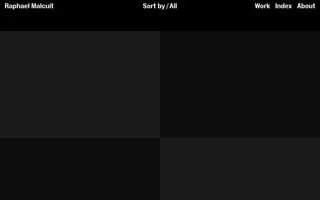 Raphael Malcuit homepage website preview
