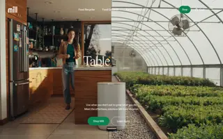 Mill homepage website preview