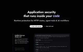 Arcjet homepage website preview