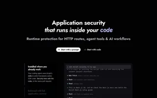 Arcjet homepage website preview