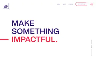 Wide Eye homepage website preview