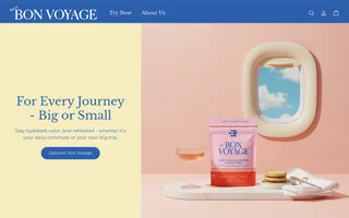 Bon Voyage homepage website preview