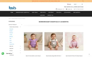 Kair Fashion homepage website preview