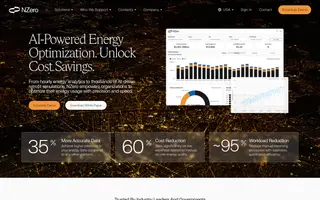 NZero homepage website preview