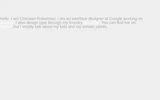 Christian Robertson homepage website preview