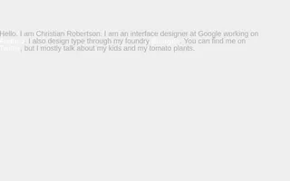 Christian Robertson homepage website preview