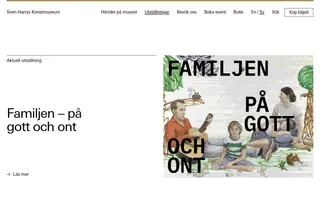 Sven-Harry Art museum homepage website preview