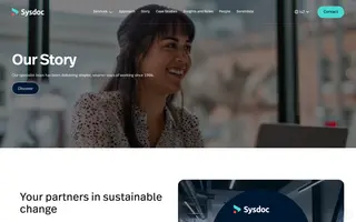 Sysdoc homepage website preview