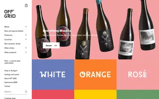 OFF GRID homepage website preview