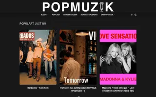 Popmuzik homepage website preview
