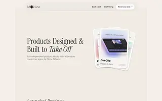Mokline homepage website preview