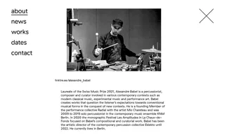 Alexandre Babel homepage website preview